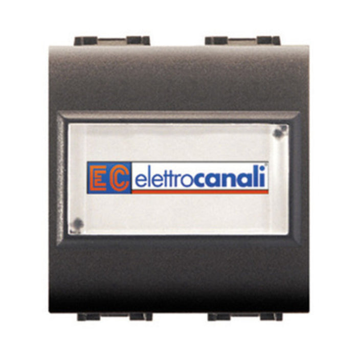 LIFE 4025 PULSANTE C/PORTANOME GRIGIO ANTRACITE- ELETTROCANALI- 6,0 pz