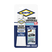 BOSTIK SILICONE UNIVERSALE 60 ML TRASPAR BLISTER- 12,0 pz