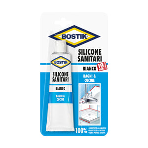 BOSTIK SILICONE SANITARI BLISTER 60 ML BIANCO BLISTER- 12,0 pz
