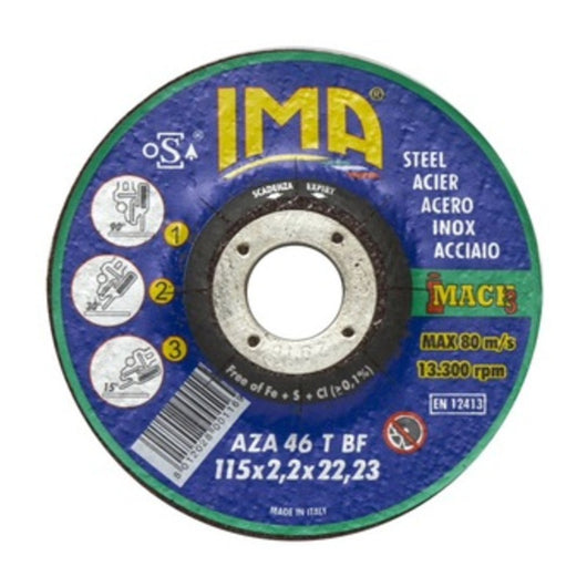 IMA DISCO P/FERRO TAGLIO E SBAVO D 115X2,2 MM- IMA- 25,0 pz
