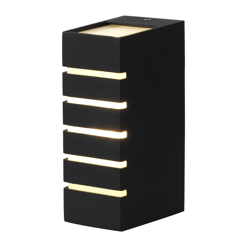 APPLIQUE 413 IN ALLUMINIO E ABS 9,5X6,3XH 17 CM NERO- I GIARDINI DEL RE- 1,0 pz