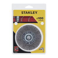 PIRANHA STANLEY STA36010 (X36010) SPAZZOLA ACCIAIO CIRCOL. D.100- STANLEY- 1,0 pz