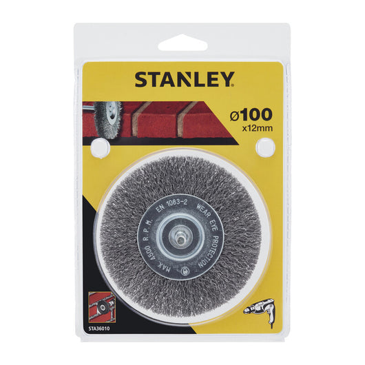 PIRANHA STANLEY STA36010 (X36010) SPAZZOLA ACCIAIO CIRCOL. D.100- STANLEY- 1,0 pz