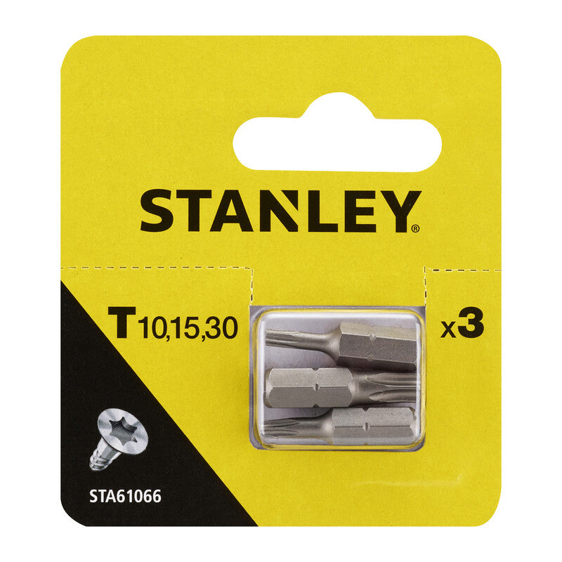 PIRANHA STANLEY STA61066 (X61066) 3 INSERTI MM.25 TX 10-15-30- STANLEY- 1,0 pz