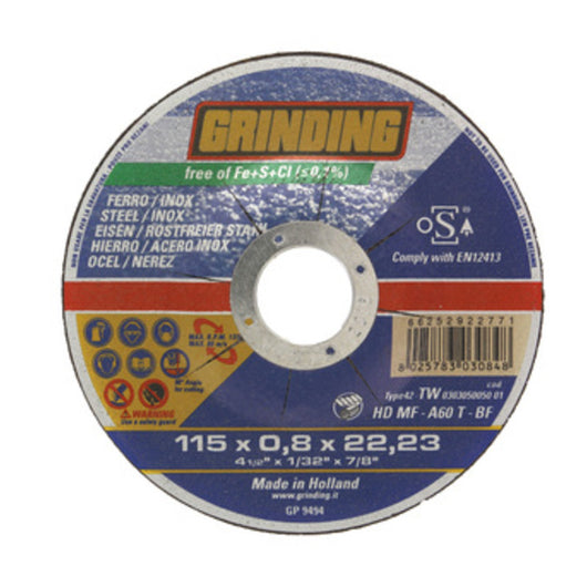 GRINDING DISCO FERRO PIANO 115X0,8 HDMF- SAINT GOBAIN ABRASIVI- 50,0 pz
