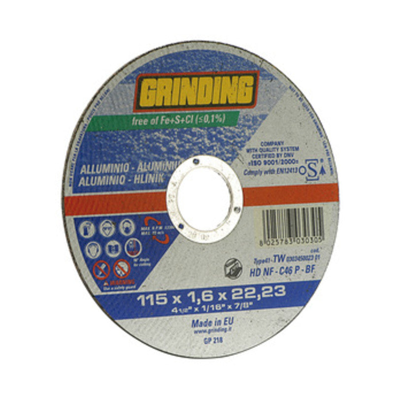 GRINDING DISCO P/ALLUMINIO PIANO 115X1,6 HDNF- SAINT GOBAIN ABRASIVI- 50,0 pz