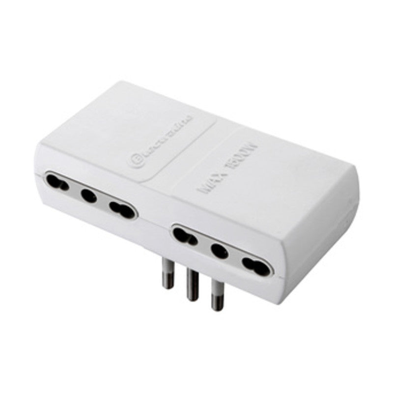 ADATTATORE PIATTO 16A 2P+T 4PR BIPAS BIANCO FIG.12- ELECTRALINE 3PMARK- 1,0 pz