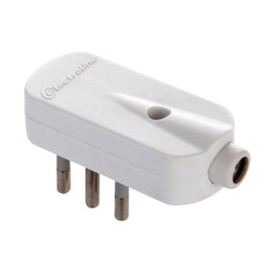 SPINA SALVASPAZIO 10A 2P+T BIANCO FIG.6- ELECTRALINE 3PMARK- 25,0 pz