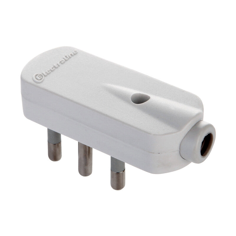 SPINA SALVASPAZIO 16A 2P+T BIANCO FIG.7- ELECTRALINE 3PMARK- 25,0 pz