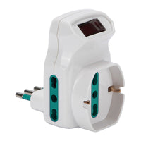 FME 87.317 ADATTATORE 10A 2P BIP + SCH C/INTER SIC- 1,0 pz