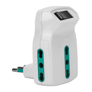 FME 87.315 ADATTATORE 10A 3P BIP C/INTER SICUR SPINA- 1,0 pz