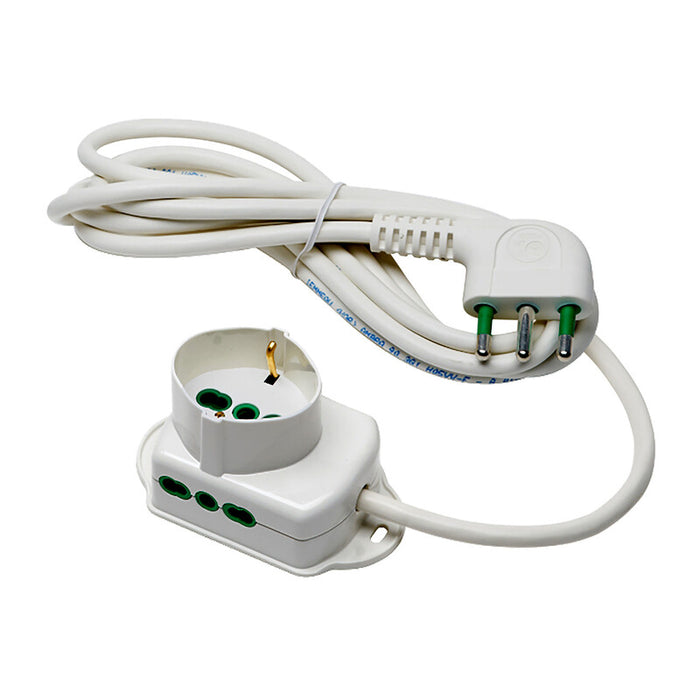 FME 42.107 MULTIPRESA 2P BIP+1BIP/SCHUKO TRIAX 3 M- 1,0 pz