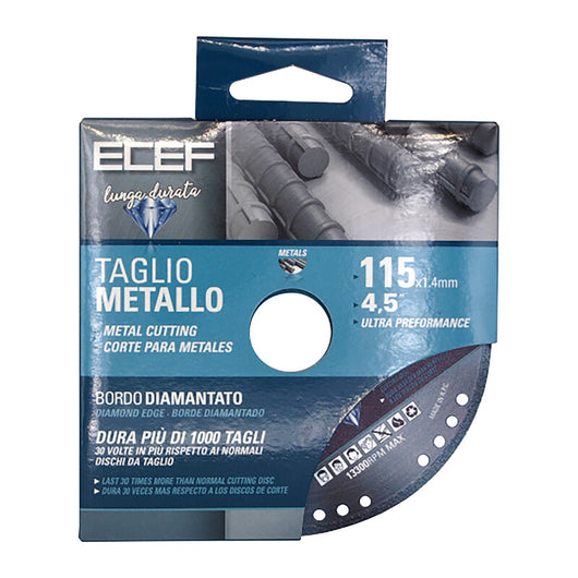 DISCO DIAMANTATO PER TAGLIO METALLO D 115 MM- 1,0 pz