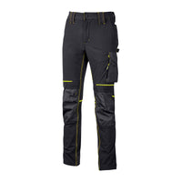 U-POWER PANTALONE ATOM SLIM FIT NERO-GIALLO TG.XL- 1,0 pz