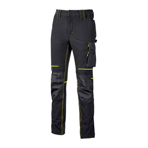 U-POWER PANTALONE ATOM SLIM FIT NERO-GIALLO TG.XL- 1,0 pz