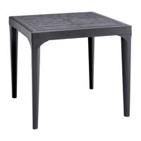 TAVOLO RESINA MALMO 80X80XH74 CM ANTRACITE- 1,0 pz