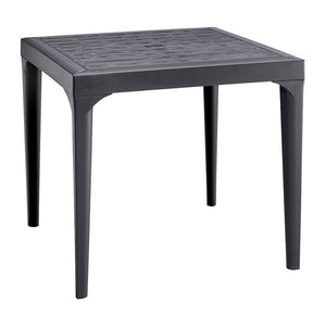 TAVOLO RESINA MALMO 80X80XH74 CM ANTRACITE- 1,0 pz