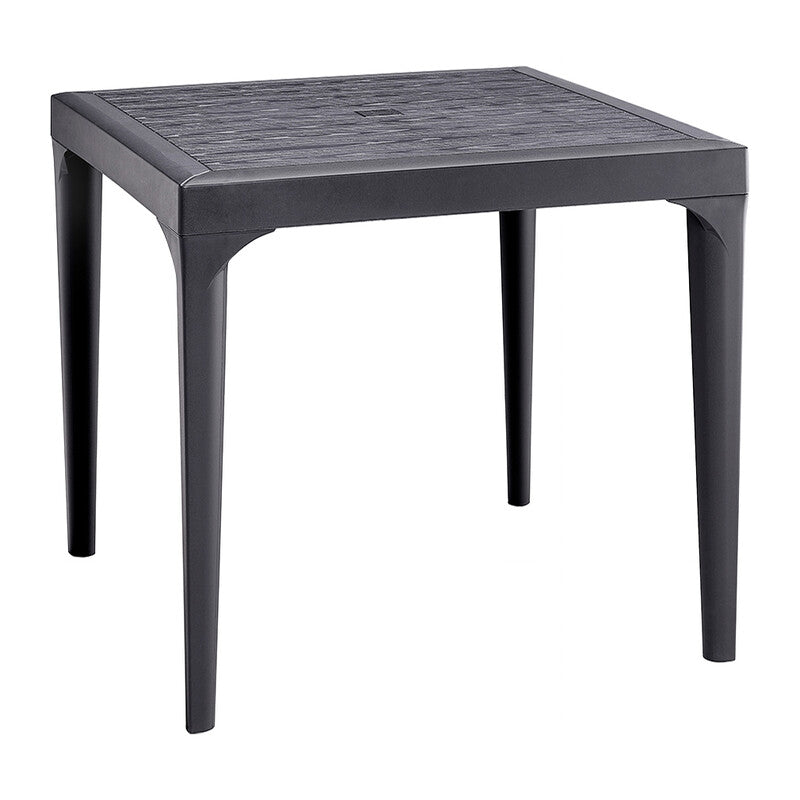 TAVOLO RESINA MALMO 80X80XH74 CM ANTRACITE- 1,0 pz
