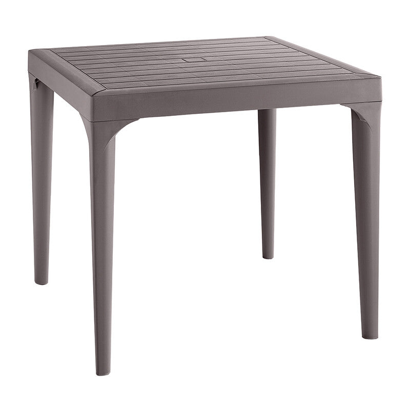 TAVOLO RESINA MALMO 80X80XH74 CM TORTORA- 1,0 pz
