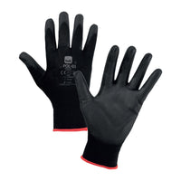 GUANTI HOB POLIESTERE/POLIURETANO NERO TG. 10- 12,0 paia