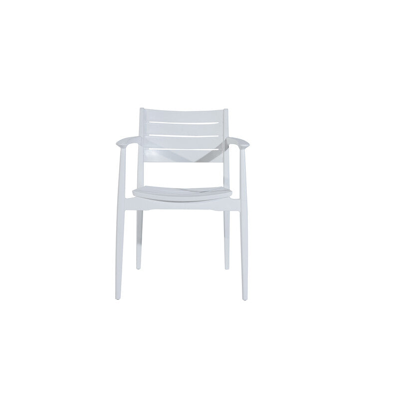 SEDIA C/BRACCIOLI REGNUM BIANCO- 1,0 pz