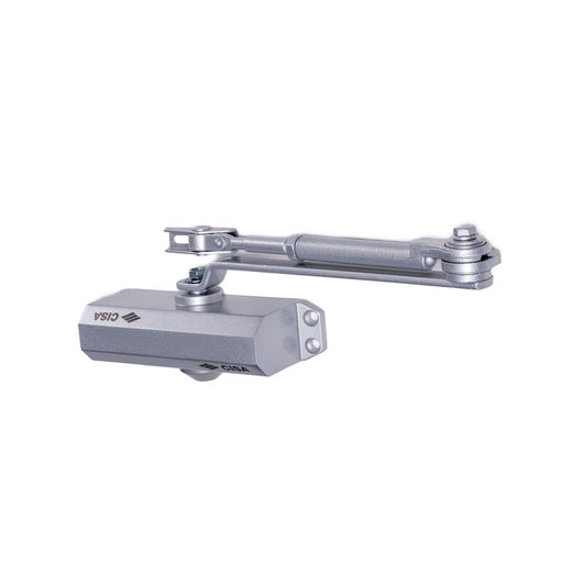 CISA 60461 CHIUDIPORTA C-ARRESTO ARGENTO- 1,0 pz