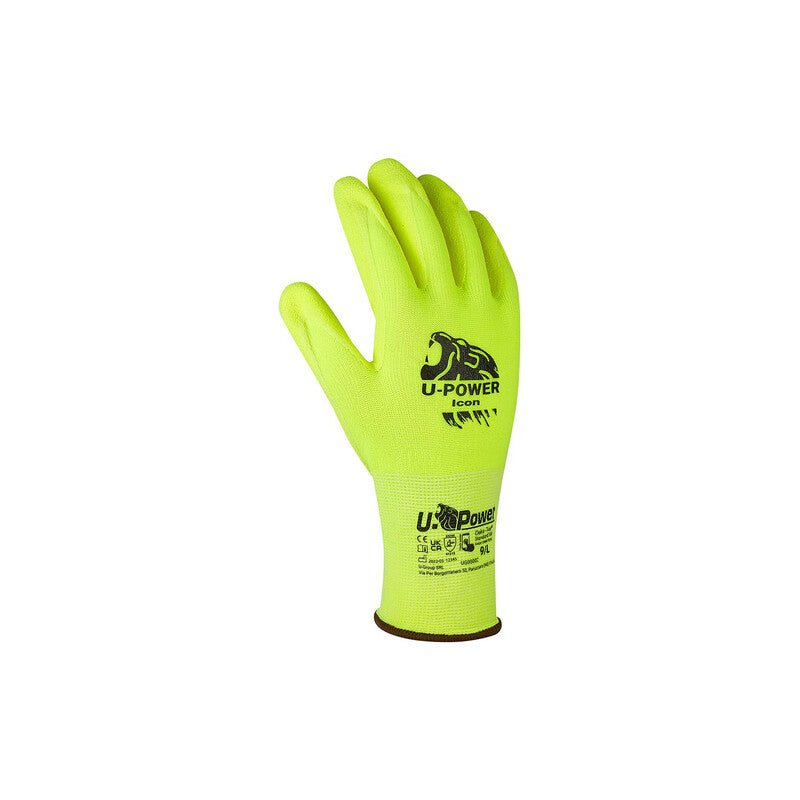 U-POWER GUANTI ICON GIALLO FLUO TAGLIA  8- 12,0 paia