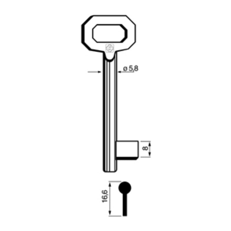 CHIAVI SILCA PATENT 5011 PASSEPARTOUT MEDIA BRONZ- 5,0 pz