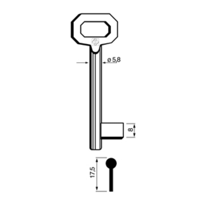 CHIAVI SILCA PATENT 5012 PASSEPARTOUT LUNGA BRONZ- 5,0 pz