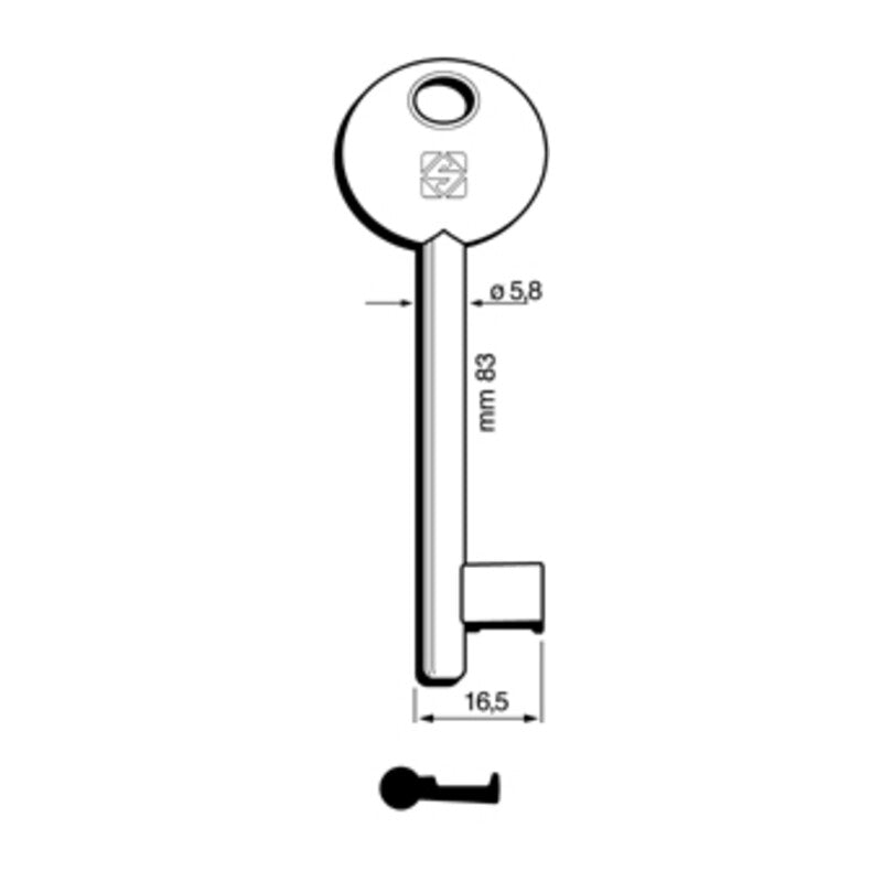 CHIAVI SILCA PATENT AGB-PARI 6P1D BZ- 5,0 pz
