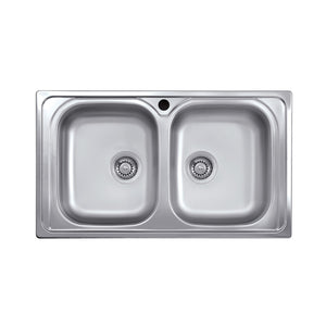 KIT LAVELLO ECO INCASSO 86X50 2 VASCHE- 1,0 pz