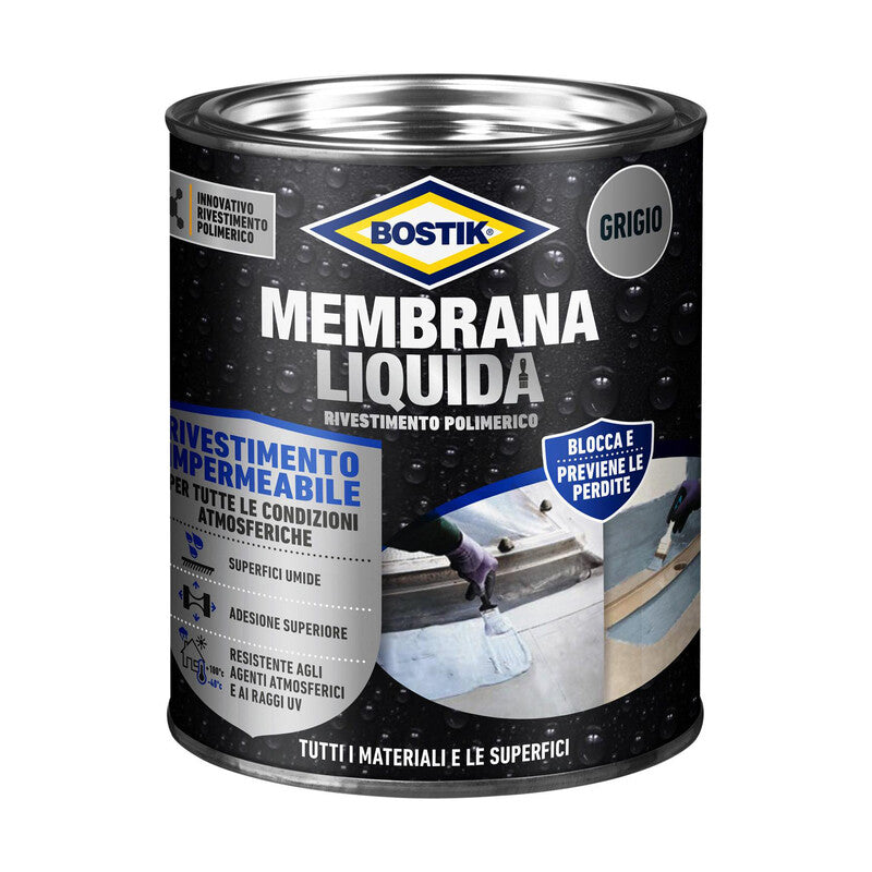 BOSTIK MEMBRANA LIQUIDA RIVEST POLIM 1 KG GRIGIO- 1,0 pz