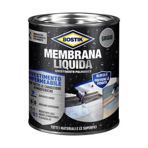 BOSTIK MEMBRANA LIQUIDA RIVEST POLIM 1 KG GRIGIO- 1,0 pz