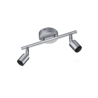 BARRA 2 FARETTI PARIS GU10 ALLUMINIO- 1,0 pz