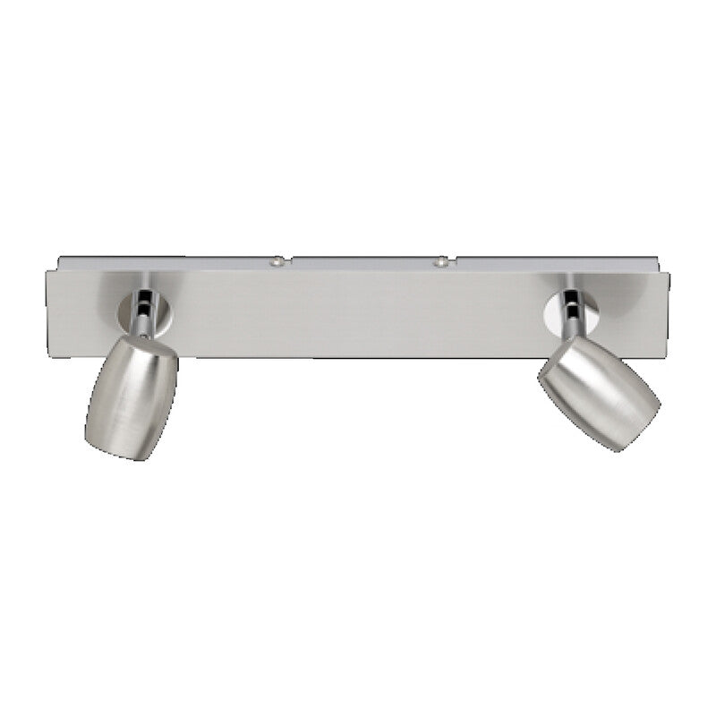BARRA 2 FARETTI MICHAEL GU10 ACCIAIO SATINATO- 1,0 pz