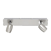 BARRA 2 FARETTI MICHAEL GU10 ACCIAIO SATINATO- 1,0 pz