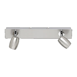 BARRA 2 FARETTI MICHAEL GU10 ACCIAIO SATINATO- 1,0 pz