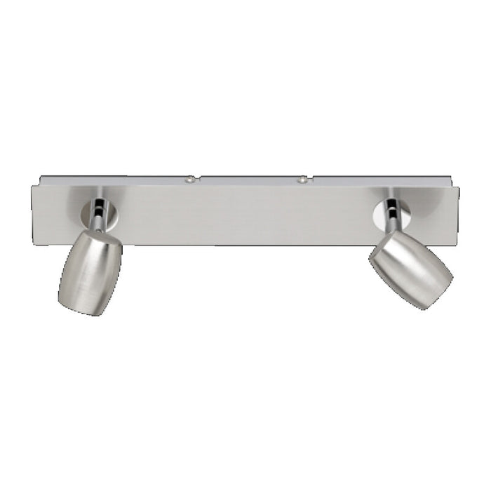 BARRA 2 FARETTI MICHAEL GU10 ACCIAIO SATINATO- 1,0 pz