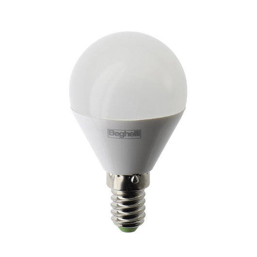 BEGHELLI LED SFERA E14  5W 56824 CALDA 3000K PLAST- 10,0 pz
