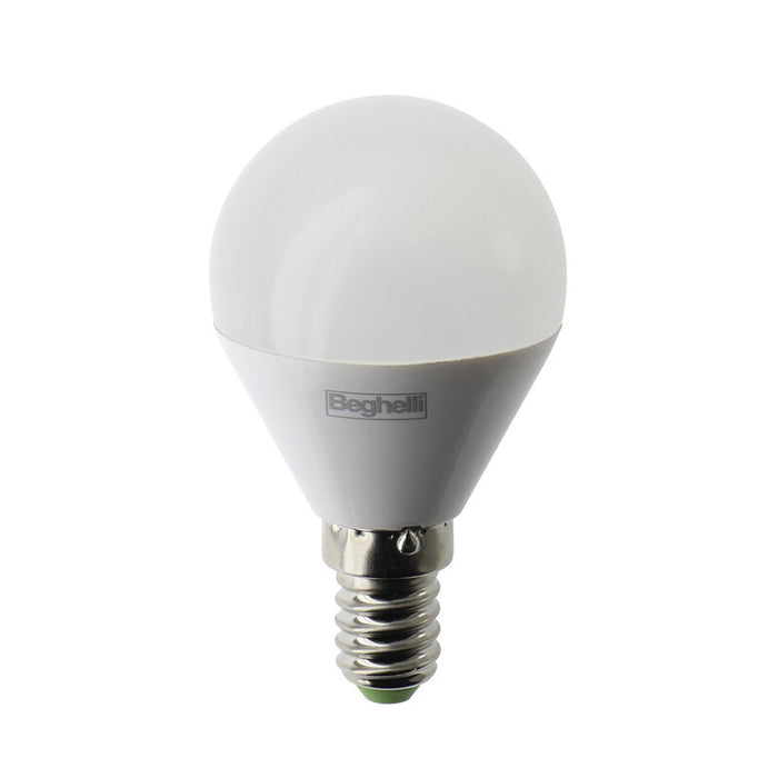 BEGHELLI LED SFERA E14  5W 56824 CALDA 3000K PLAST- 10,0 pz