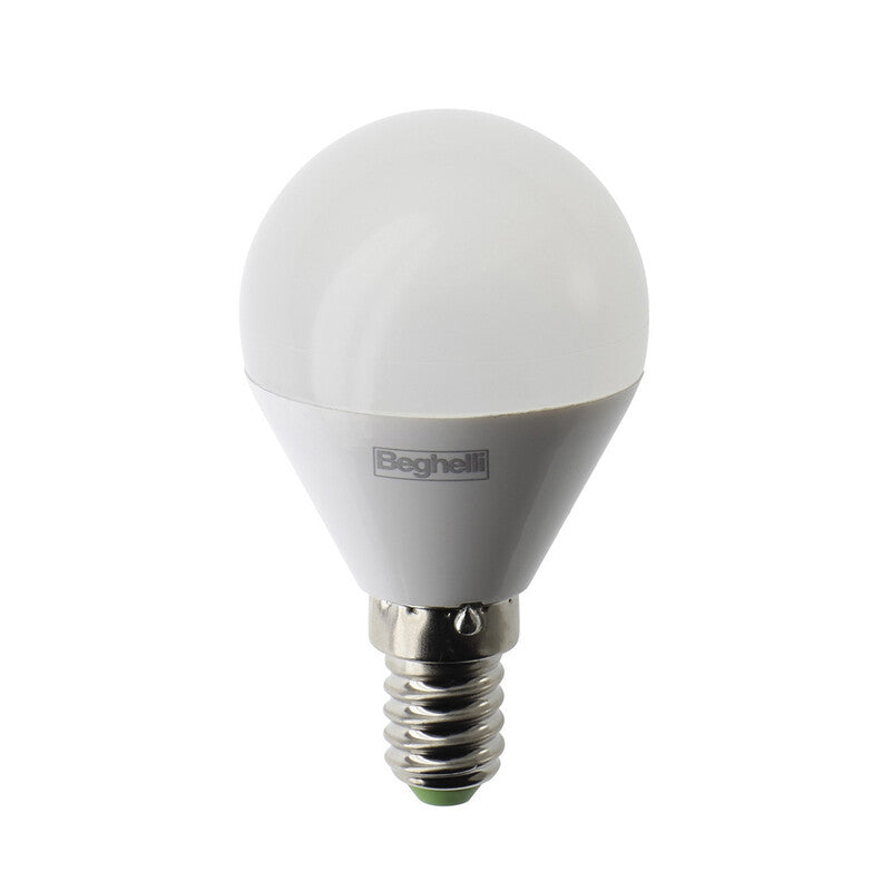 BEGHELLI LED SFERA E14  5W 56824 CALDA 3000K PLAST- 10,0 pz
