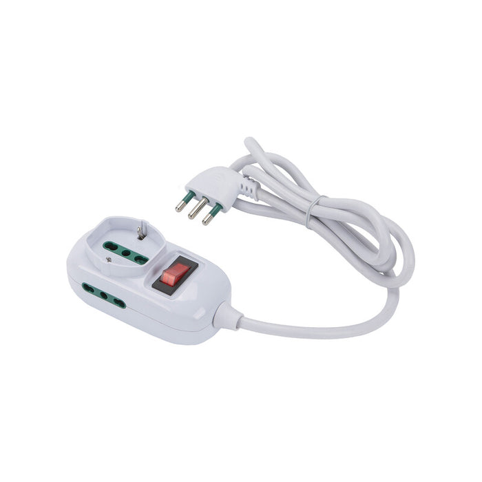 FME 421454 MULTIPRESA 2P BIP+1BIP/SCHUKO SPINA 10A- 1,0 pz