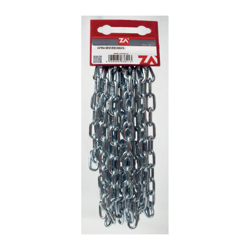 CATENA GENOVESE ZINCATA PRETAGL 1,6MM N10 5 M- 1,0 pz