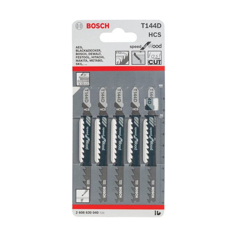 BOSCH-A 5 LAME T 144 D PER SEGHETTO ALTERNATIVO- 1,0 confezione