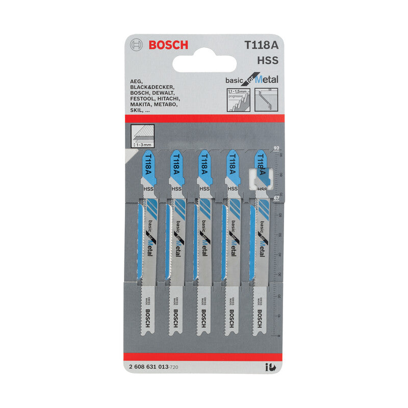 BOSCH-A 5 LAME T 118 A PER SEGHETTO ALTERNATIVO- 1,0 confezione