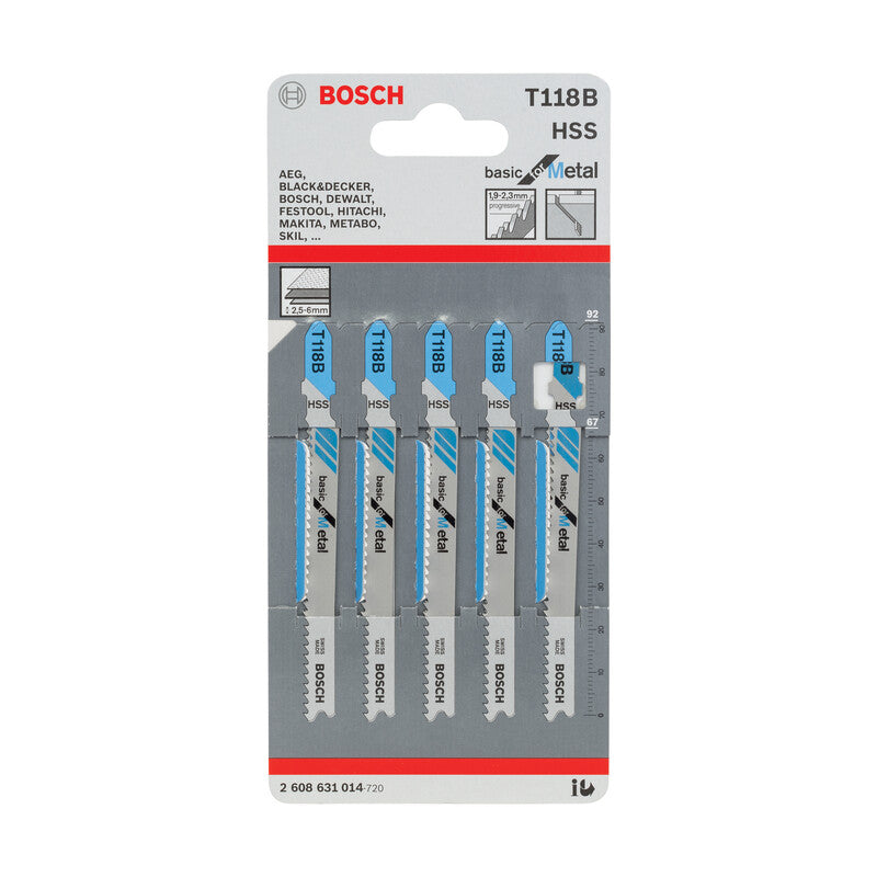 BOSCH-A 5 LAME T 118 B PER SEGHETTO ALTERNATIVO- 1,0 confezione