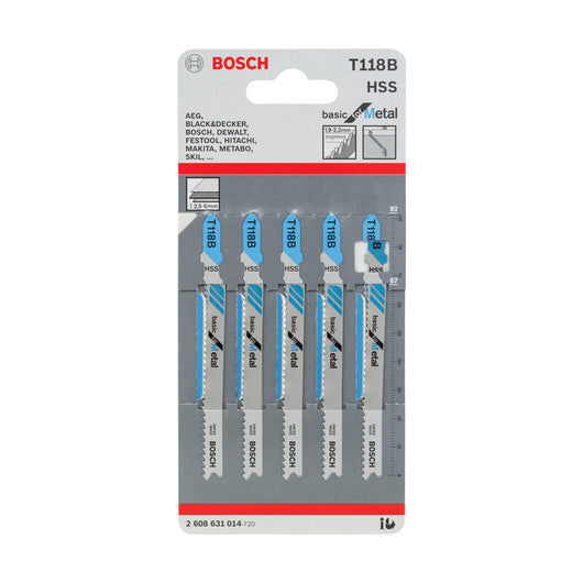 BOSCH-A 5 LAME T 118 B PER SEGHETTO ALTERNATIVO- 1,0 confezione