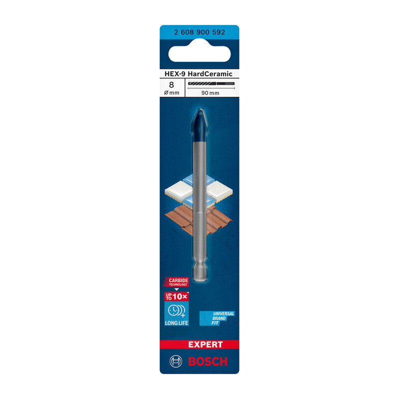 BOSCH-A PUNTA PER CERAMICA HEX-9 D  8X90 MM- 1,0 pz