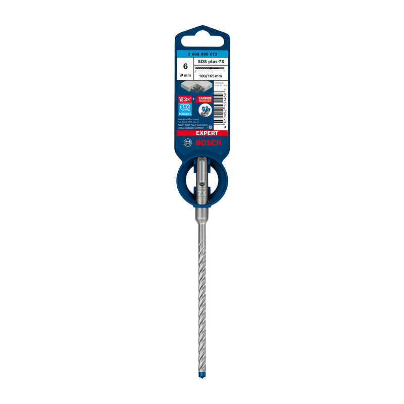 BOSCH-A PUNTA SDS PLUS-7X EXPERT  6X100/165 MM- 1,0 pz