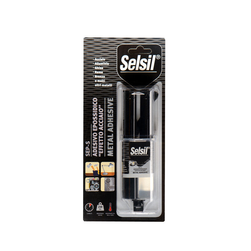 SELSIL ADESIVO EPOSSIDICO SEP-S EFFETTO ACCIAIO 28 G- 12,0 pz